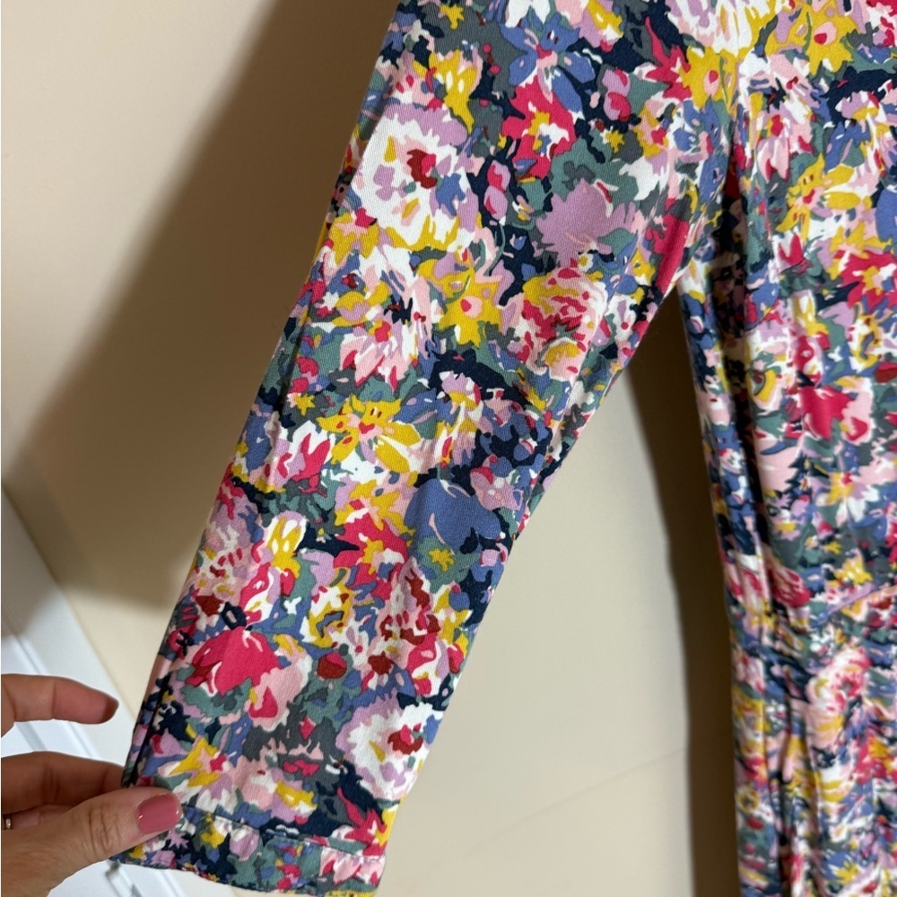 Joules Winslet long sleeve floral midi shirt dress size 4 - Picture 4 of 7